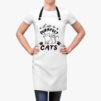 Life is purrfect with cats - apron