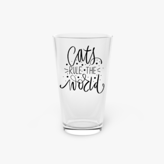 Cats Rule The World Pint Glass