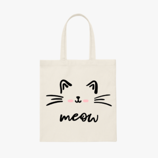 Meow Canvas Tote Bag