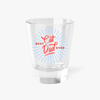 Best Cat Dad Shot Glass