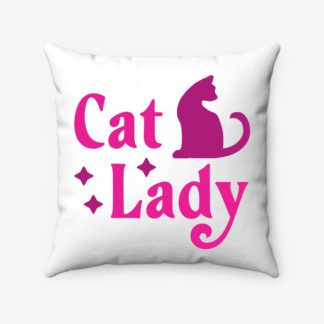 Cat Lady Throw Pillow